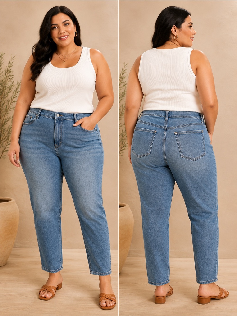 Pilcro x Anthropologie | Jeans Medium Wash Tapered Straight Leg - Size 20W